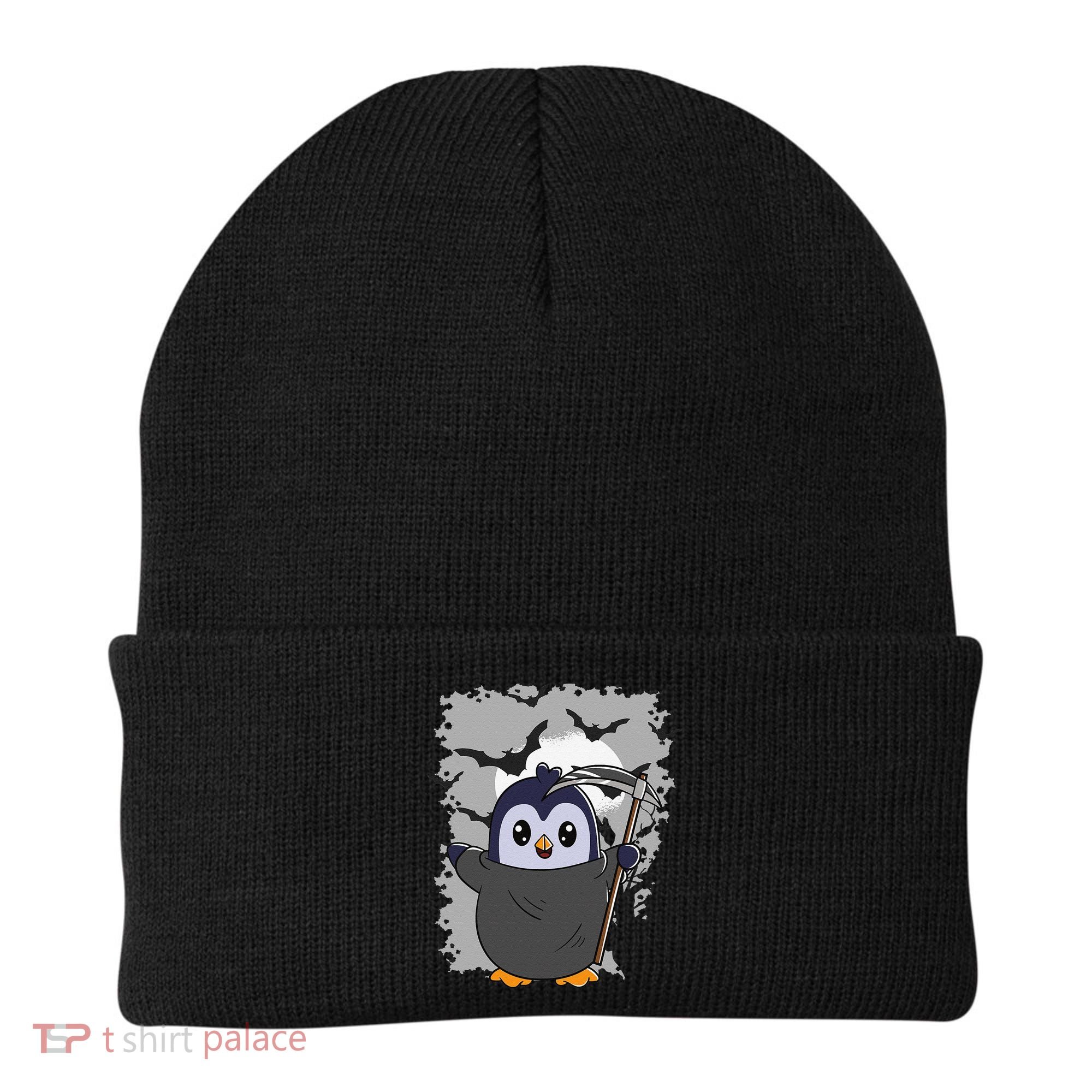 Grim Reaper Halloween Spooky Penguin Halloween Penguin Beanie