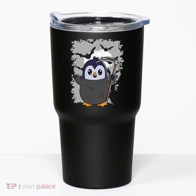 Grim Reaper Halloween Spooky Penguin Halloween Penguin Tumbler