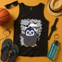 Grim Reaper Halloween Spooky Penguin Halloween Penguin Tank Top thumb 4