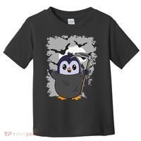 Grim Reaper Halloween Spooky Penguin Halloween Penguin Toddler T-Shirt thumb 0