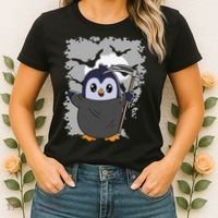 Grim Reaper Halloween Spooky Penguin Halloween Penguin Women's T-Shirt thumb 2