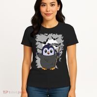 Grim Reaper Halloween Spooky Penguin Halloween Penguin Women's T-Shirt thumb 4