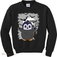 Grim Reaper Halloween Spooky Penguin Halloween Penguin Kids Sweatshirt thumb 0