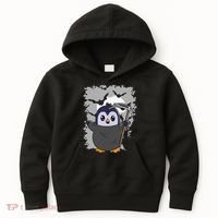 Grim Reaper Halloween Spooky Penguin Halloween Penguin Kids Hoodie thumb 0