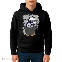 Grim Reaper Halloween Spooky Penguin Halloween Penguin Kids Hoodie thumb 4