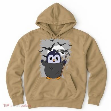 Grim Reaper Halloween Spooky Penguin Halloween Penguin Hoodie