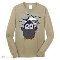 Grim Reaper Halloween Spooky Penguin Halloween Penguin Long Sleeve Shirt thumb 0