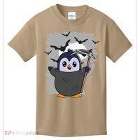 Grim Reaper Halloween Spooky Penguin Halloween Penguin Kids T-Shirt thumb 0