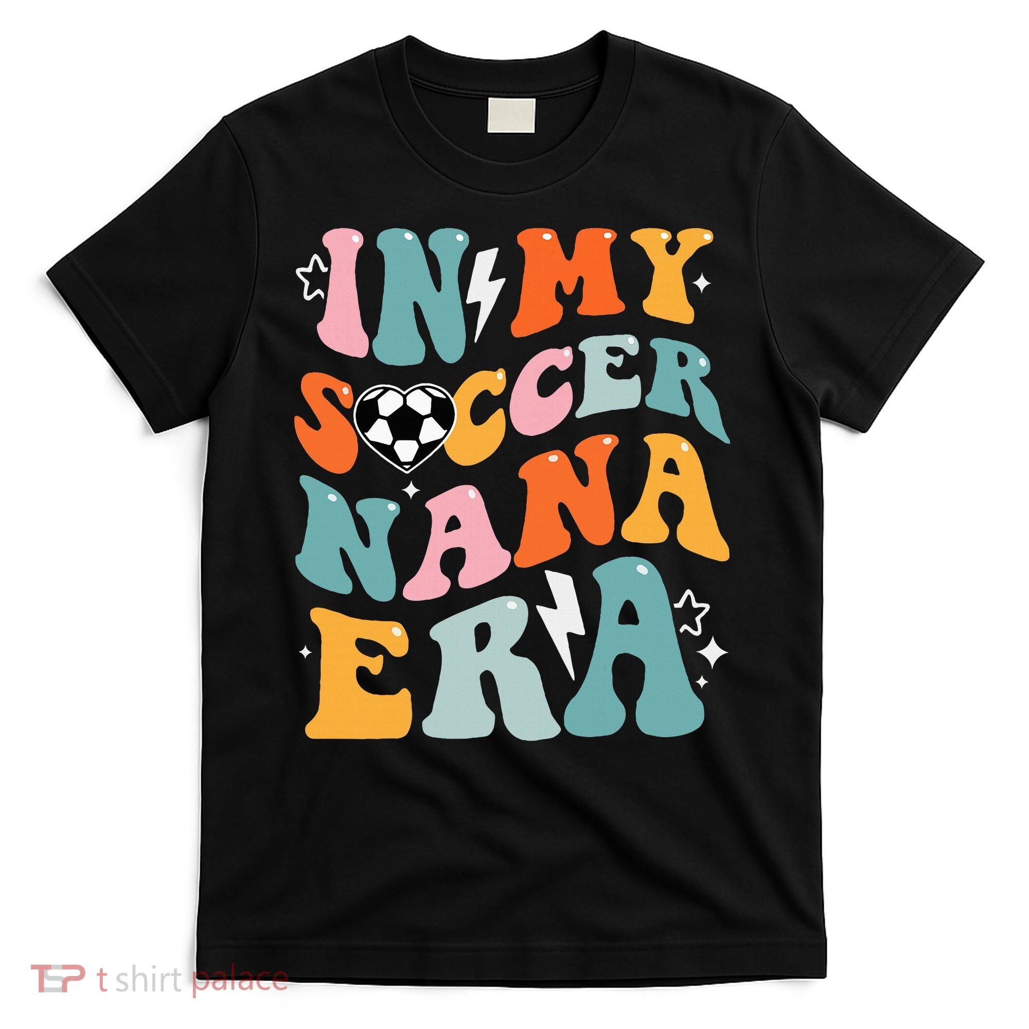 Groovy Retro In My Soccer Nana Era Funny Soccer T-Shirt