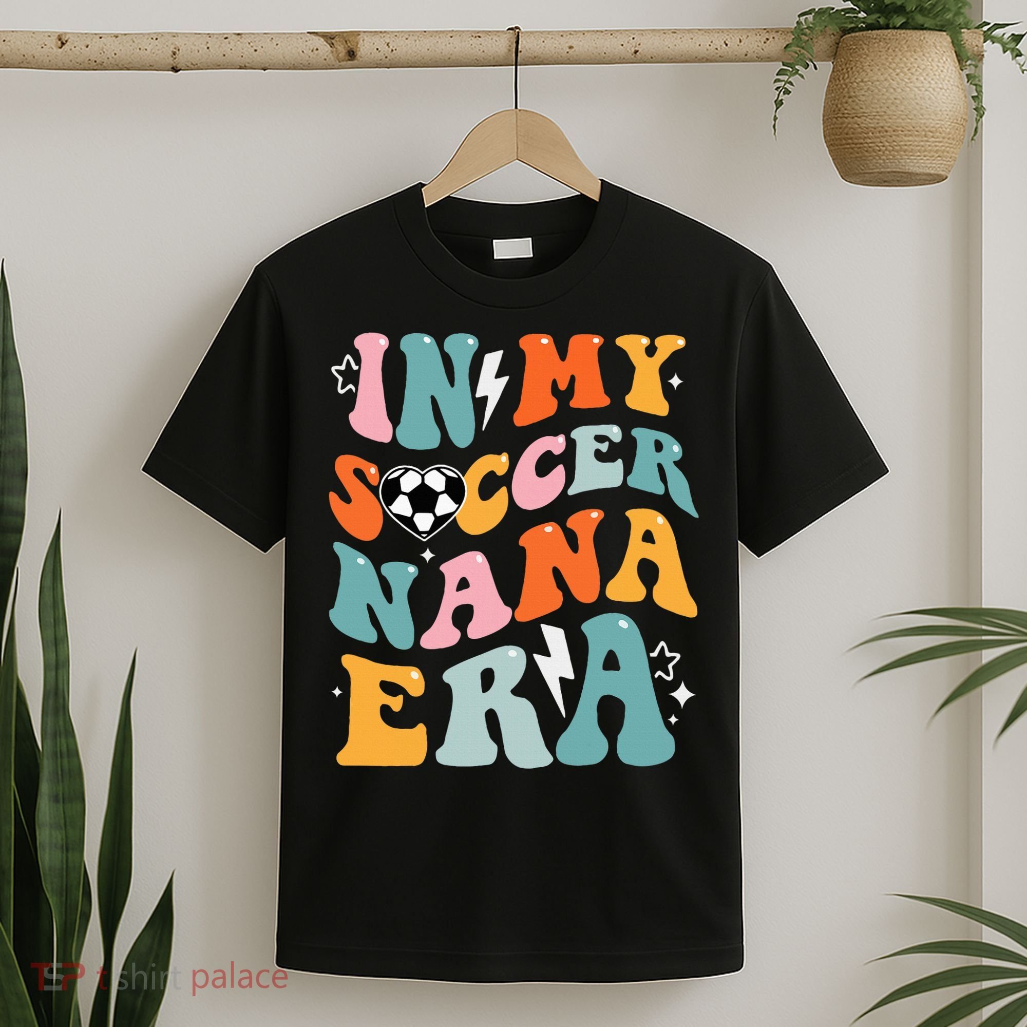 Groovy Retro In My Soccer Nana Era Funny Soccer T-Shirt