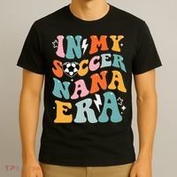 Groovy Retro In My Soccer Nana Era Funny Soccer T-Shirt thumb 3