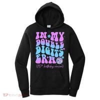 Groovy Retro In My Double Digits Era 10th Birthday Version Women's Hoodie thumb 0