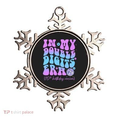 Groovy Retro In My Double Digits Era 10th Birthday Version Ornament