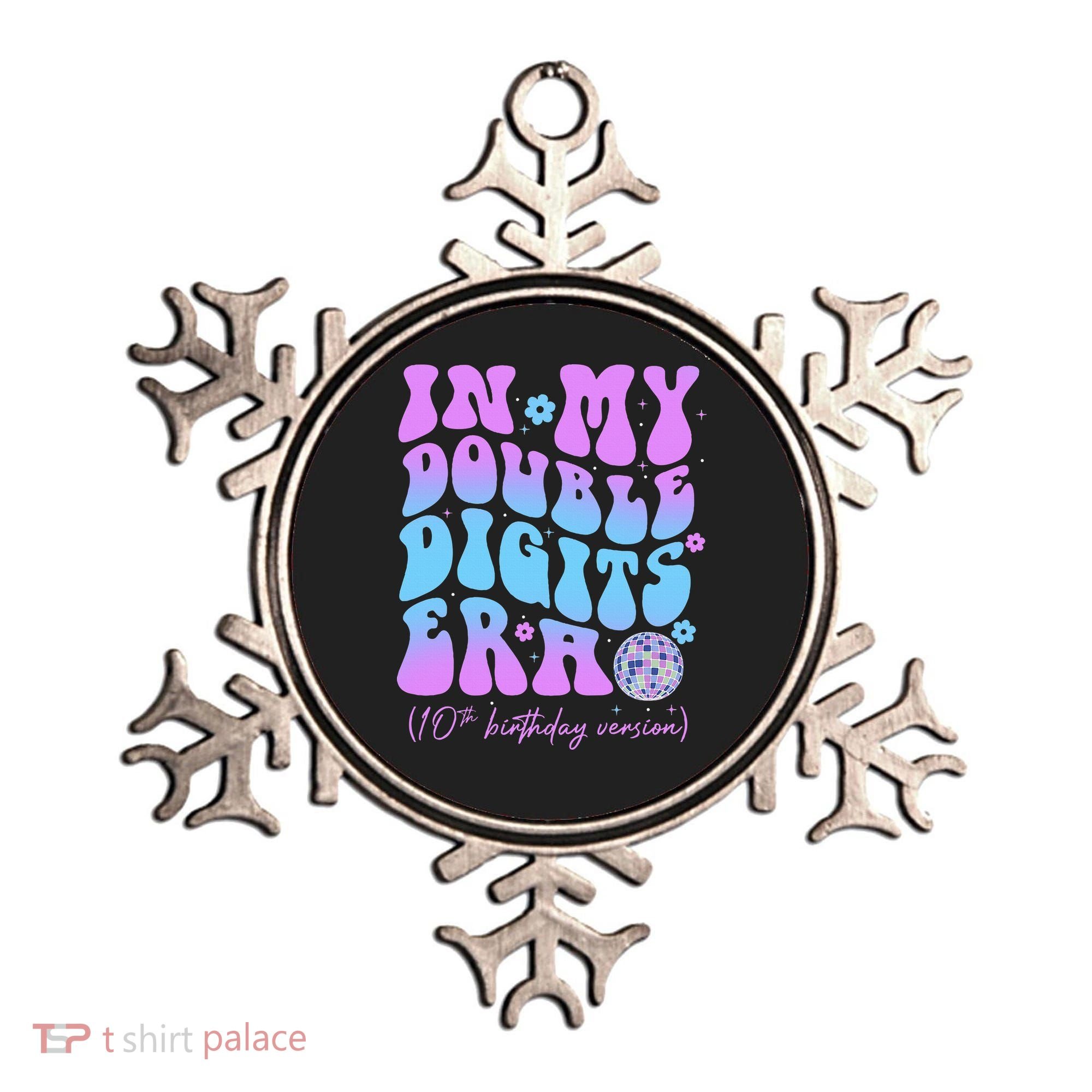Groovy Retro In My Double Digits Era 10th Birthday Version Ornament