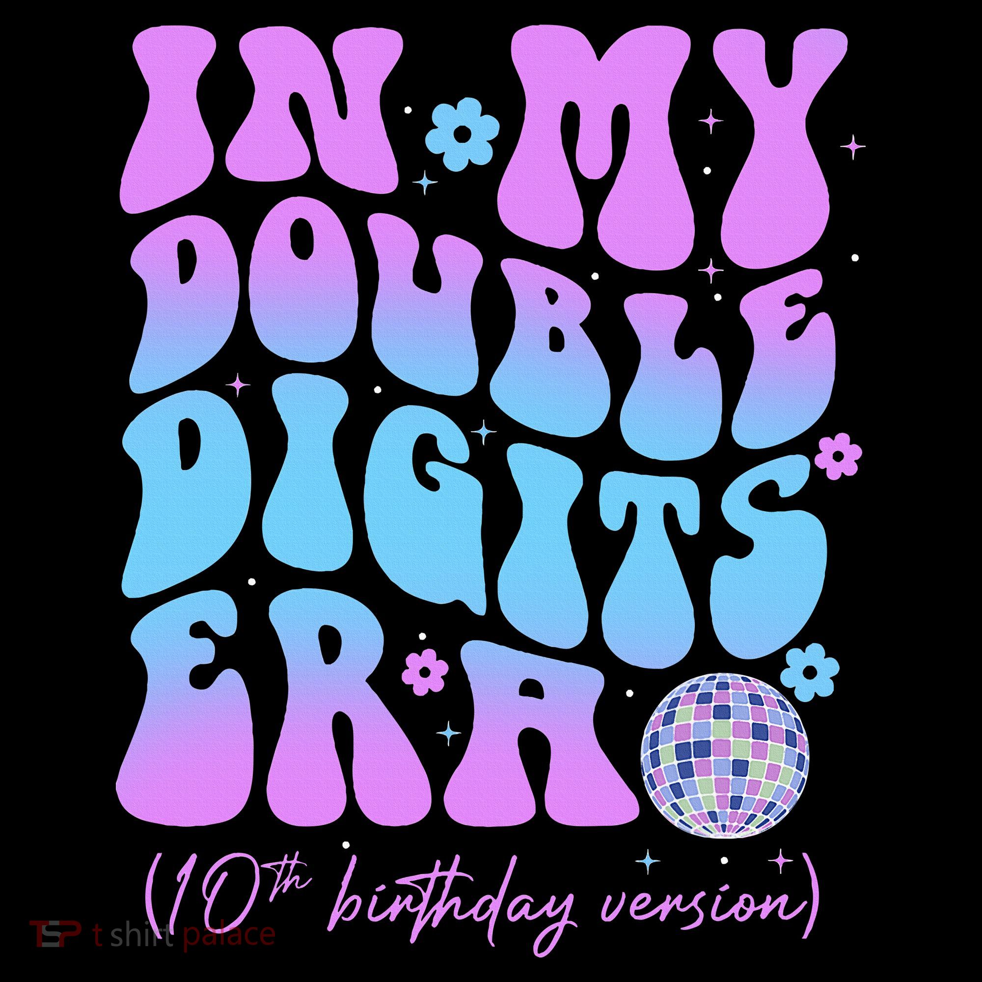 Groovy Retro In My Double Digits Era 10th Birthday Version Ornament