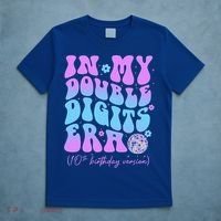 Groovy Retro In My Double Digits Era 10th Birthday Version T-Shirt thumb 5