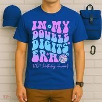 Groovy Retro In My Double Digits Era 10th Birthday Version T-Shirt thumb 6