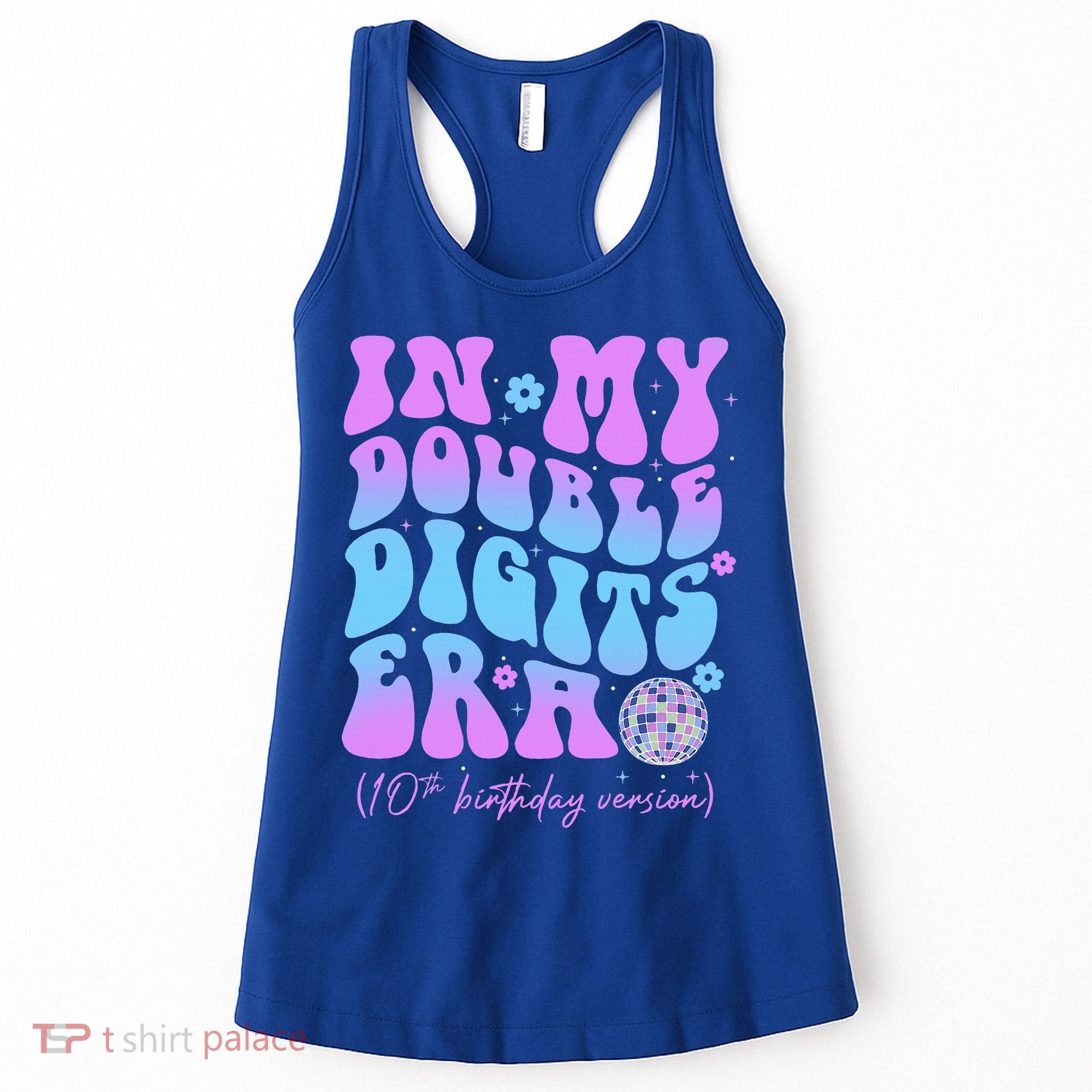 Groovy Retro In My Double Digits Era 10th Birthday Version Women's Tank Top