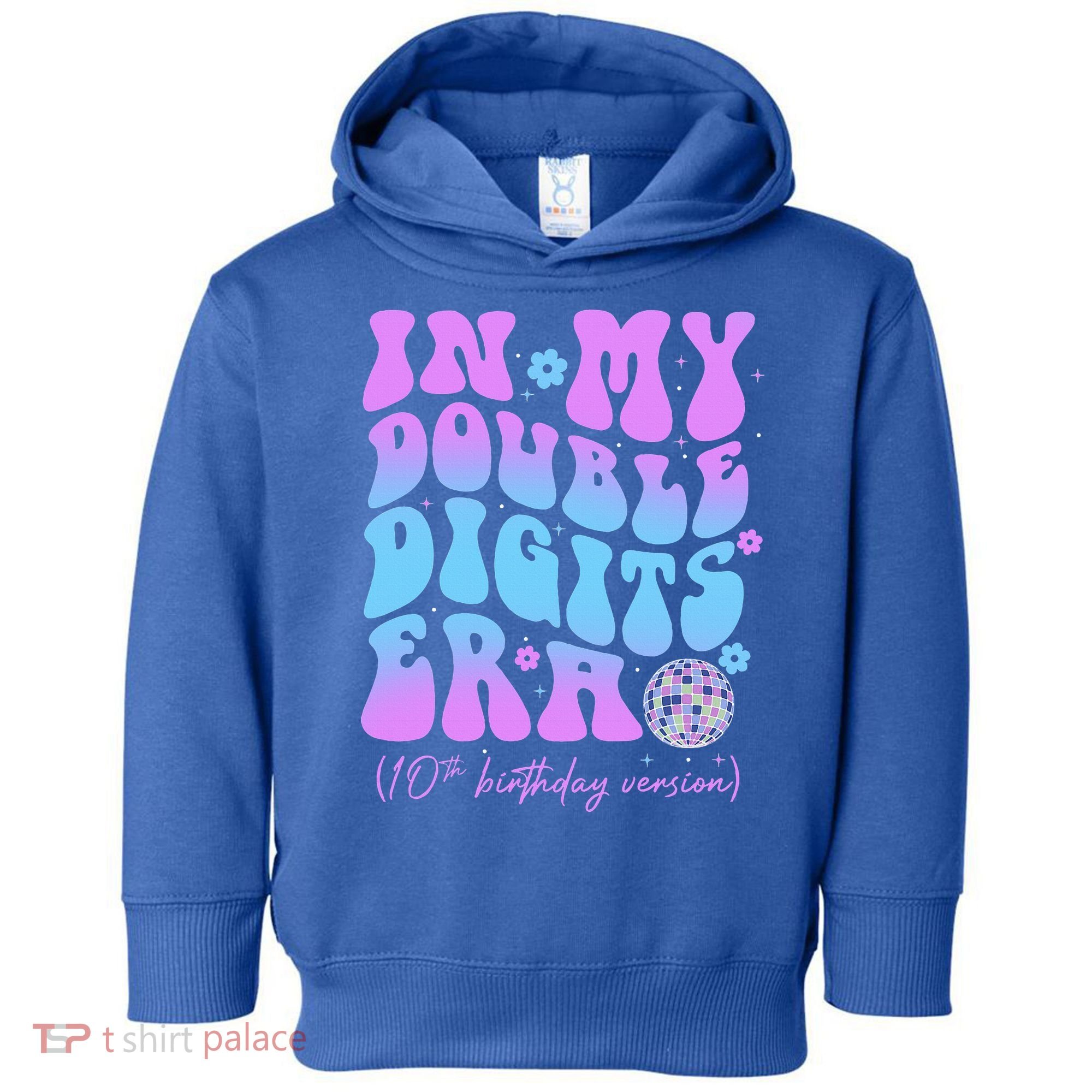 Groovy Retro In My Double Digits Era 10th Birthday Version Toddler Hoodie