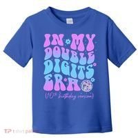 Groovy Retro In My Double Digits Era 10th Birthday Version Toddler T-Shirt thumb 0