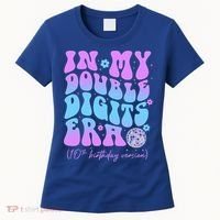 Groovy Retro In My Double Digits Era 10th Birthday Version Women's T-Shirt thumb 0
