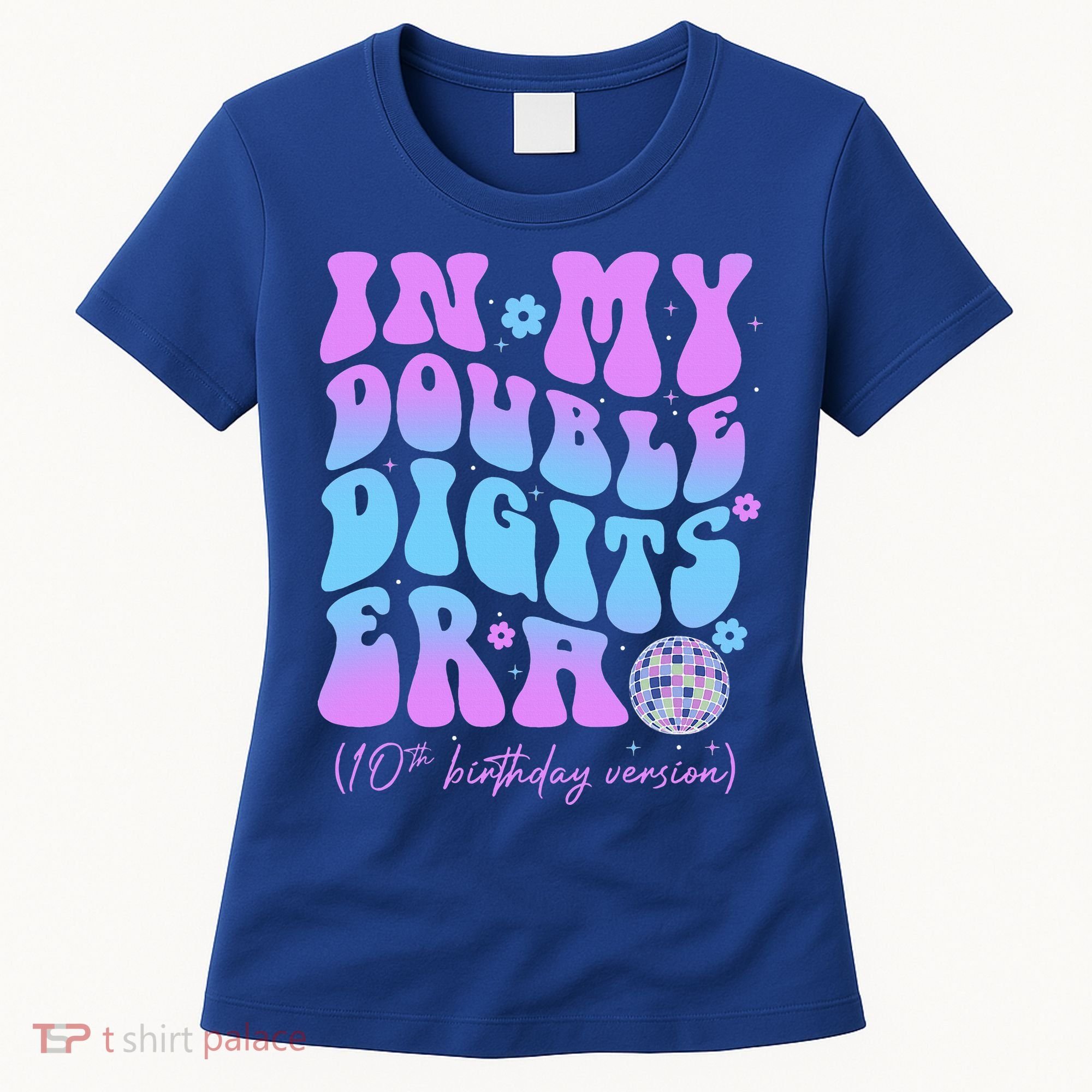 Groovy Retro In My Double Digits Era 10th Birthday Version Women's T-Shirt