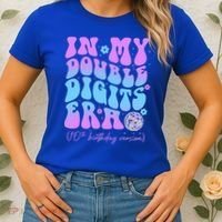 Groovy Retro In My Double Digits Era 10th Birthday Version Women's T-Shirt thumb 2