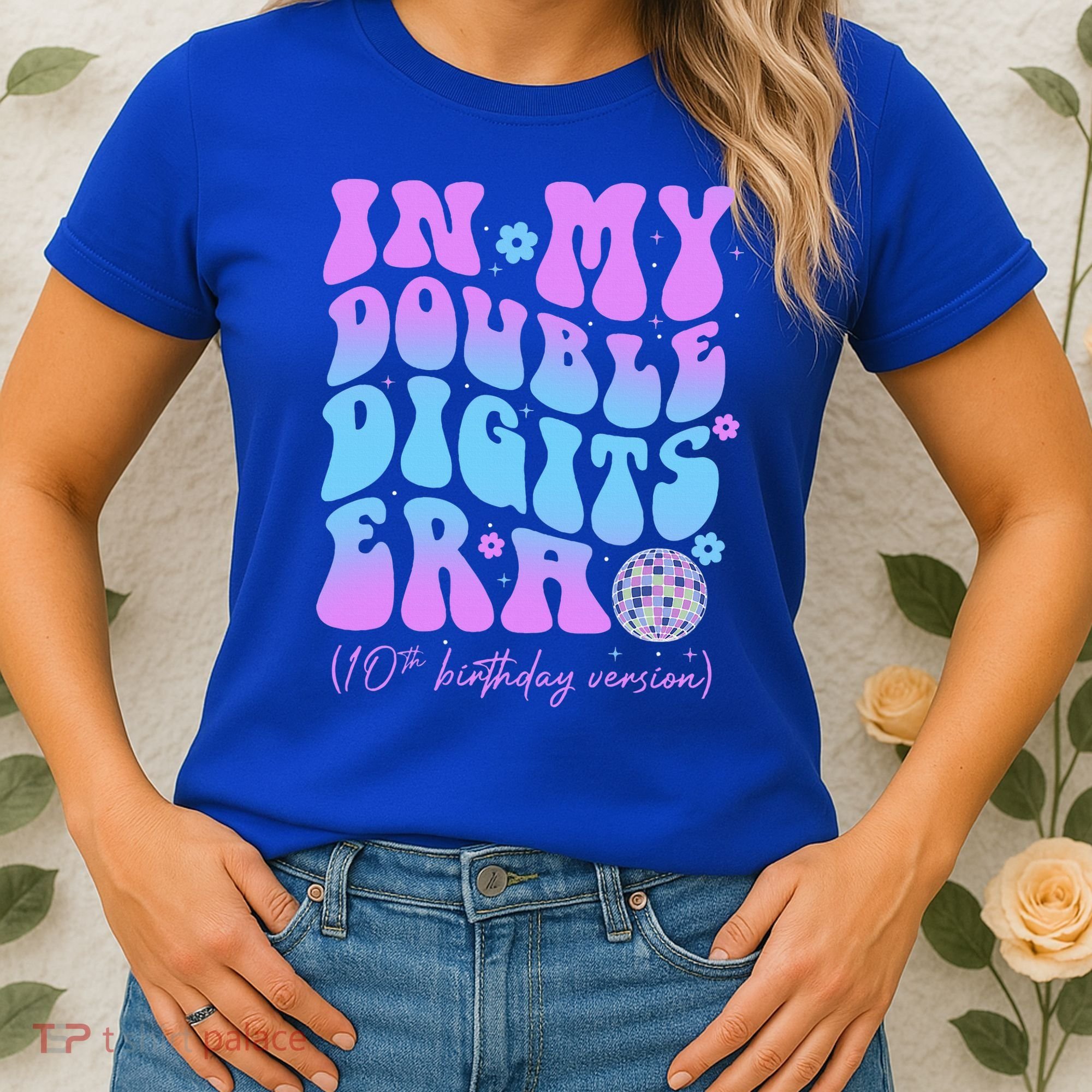 Groovy Retro In My Double Digits Era 10th Birthday Version Women's T-Shirt