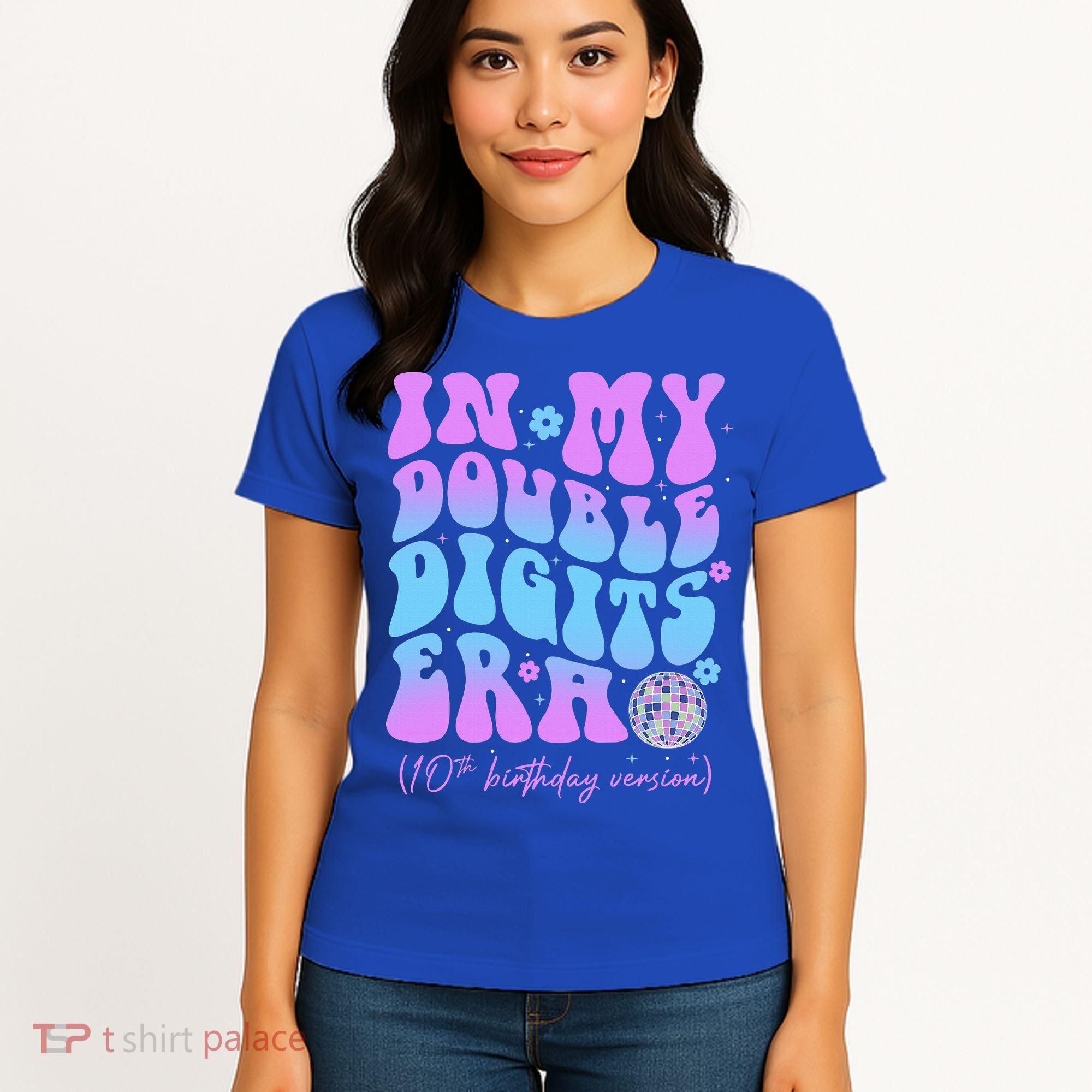 Groovy Retro In My Double Digits Era 10th Birthday Version Women's T-Shirt