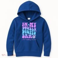 Groovy Retro In My Double Digits Era 10th Birthday Version Kids Hoodie thumb 0