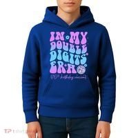 Groovy Retro In My Double Digits Era 10th Birthday Version Kids Hoodie thumb 4