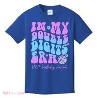 Groovy Retro In My Double Digits Era 10th Birthday Version Kids T-Shirt thumb 0