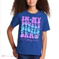 Groovy Retro In My Double Digits Era 10th Birthday Version Kids T-Shirt thumb 2