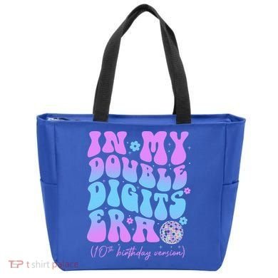 Groovy Retro In My Double Digits Era 10th Birthday Version Tote Bag