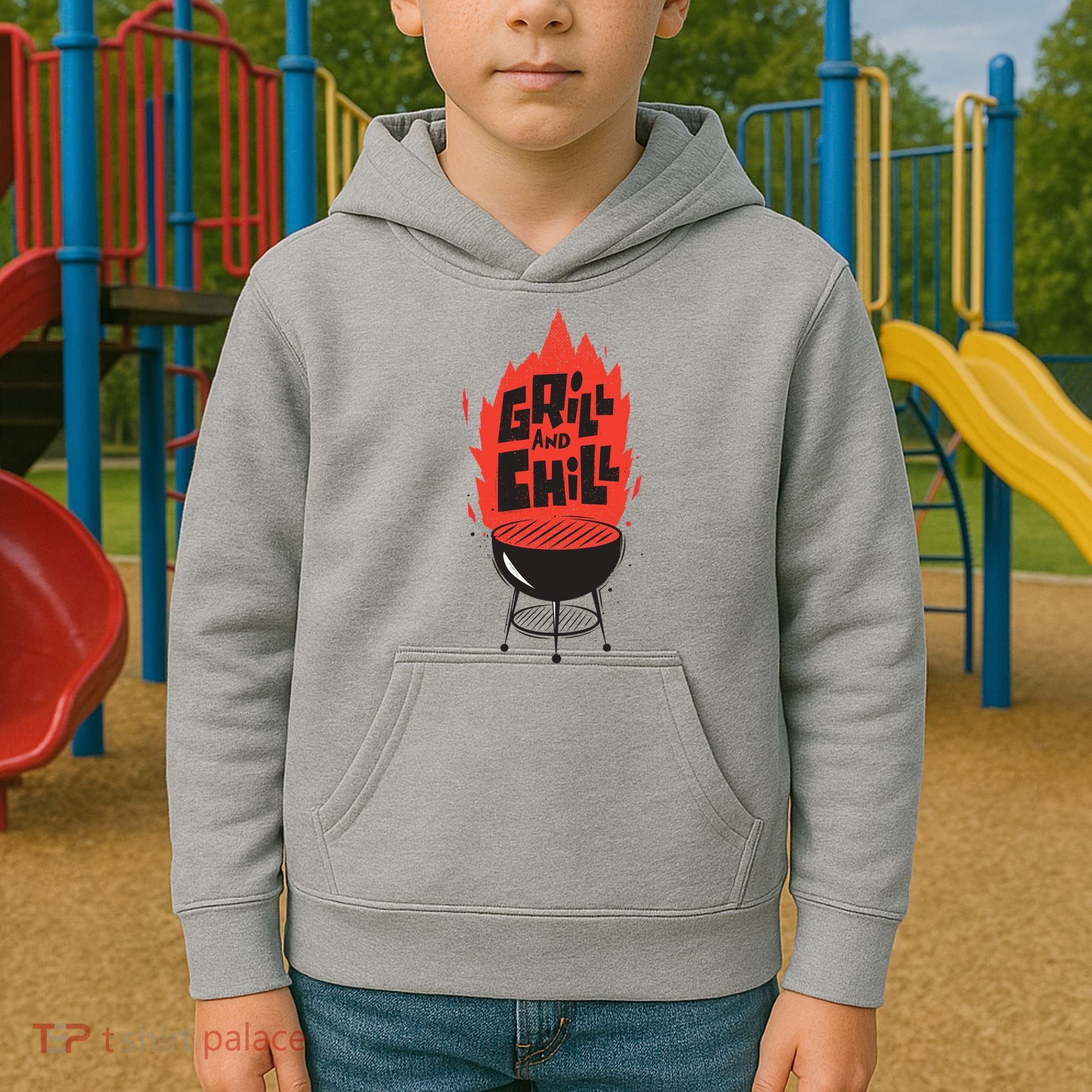 Grill And Chill Kids Hoodie