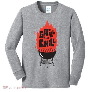 Grill And Chill Kids Long Sleeve Shirt