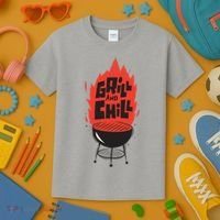 Grill And Chill Kids T-Shirt thumb 3