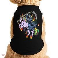 Grim Reaper Riding Rainbow Unicorn Doggie Tank thumb 0