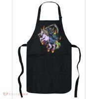 Grim Reaper Riding Rainbow Unicorn Apron thumb 0