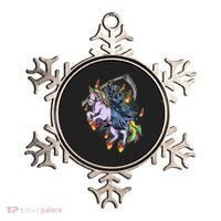 Grim Reaper Riding Rainbow Unicorn Ornament thumb 0