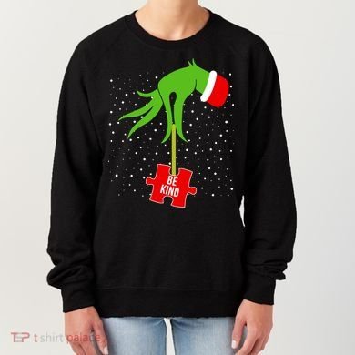 Autism Puzzle Piece Naughty Santa Women's Sweatshirt