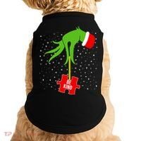Autism Puzzle Piece Naughty Santa Doggie Tank thumb 0
