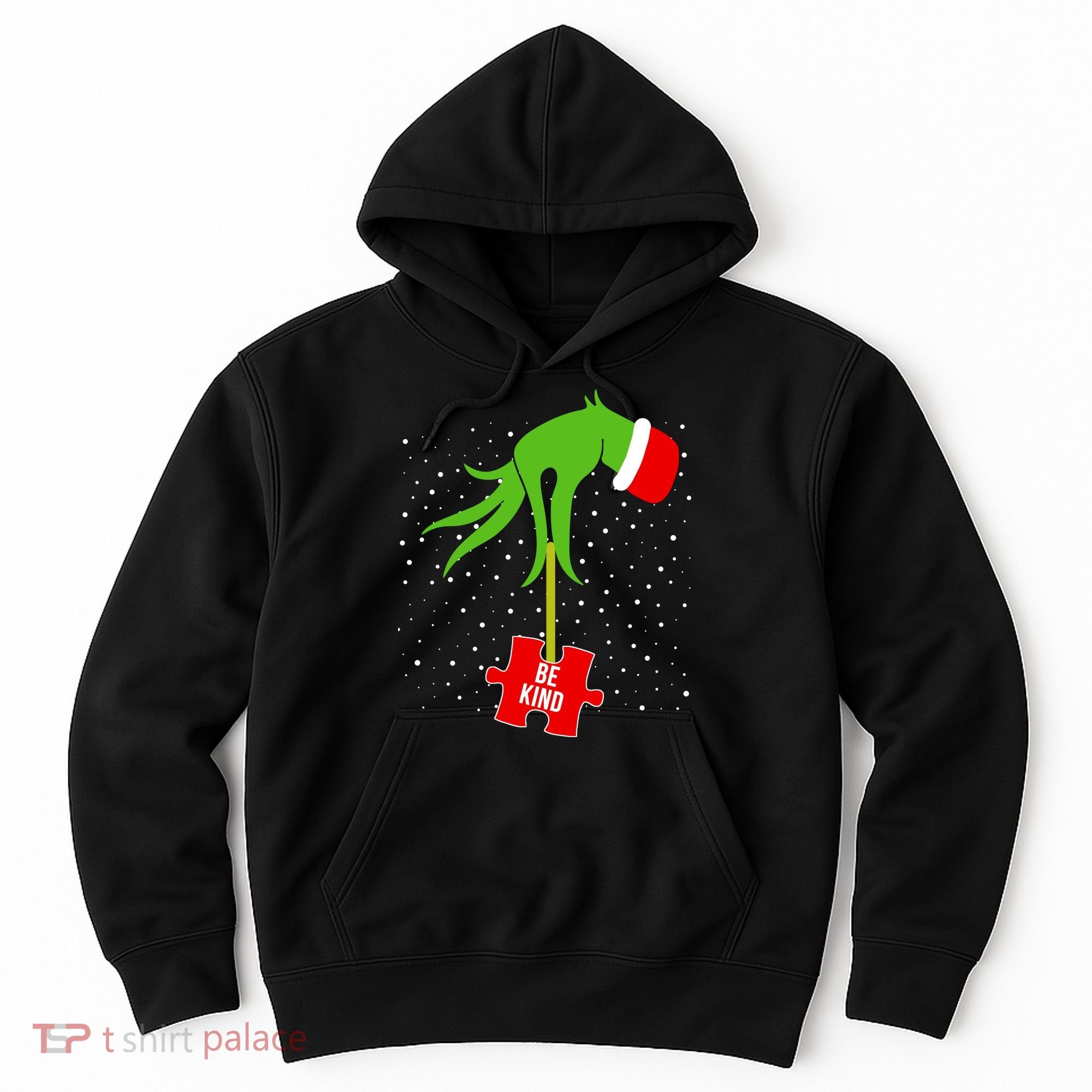 Autism Puzzle Piece Naughty Santa Hoodie