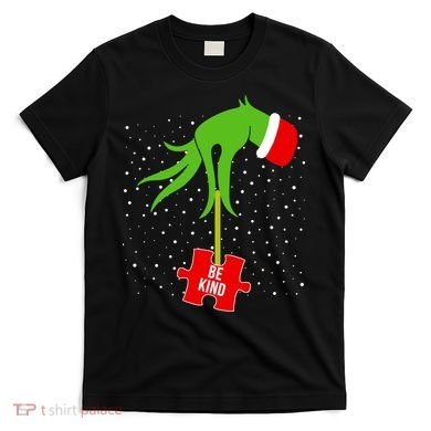 Autism Puzzle Piece Naughty Santa T-Shirt