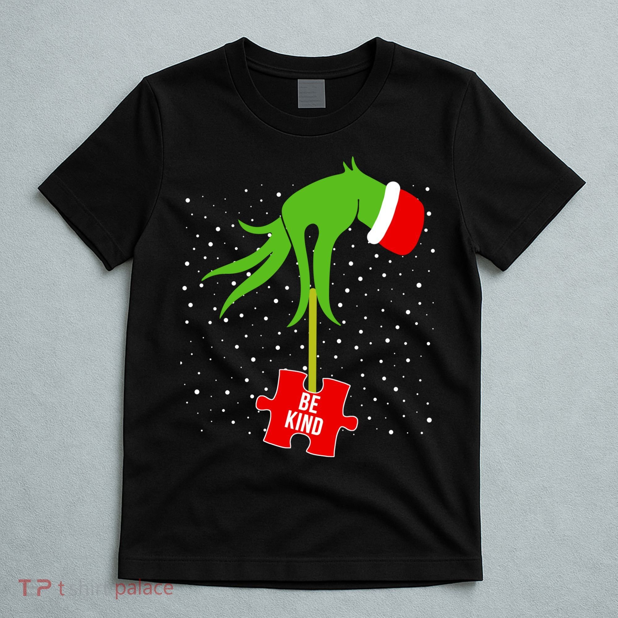 Autism Puzzle Piece Naughty Santa T-Shirt