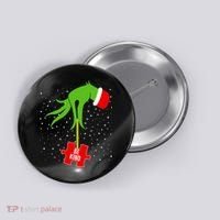 Autism Puzzle Piece Naughty Santa Button thumb 0