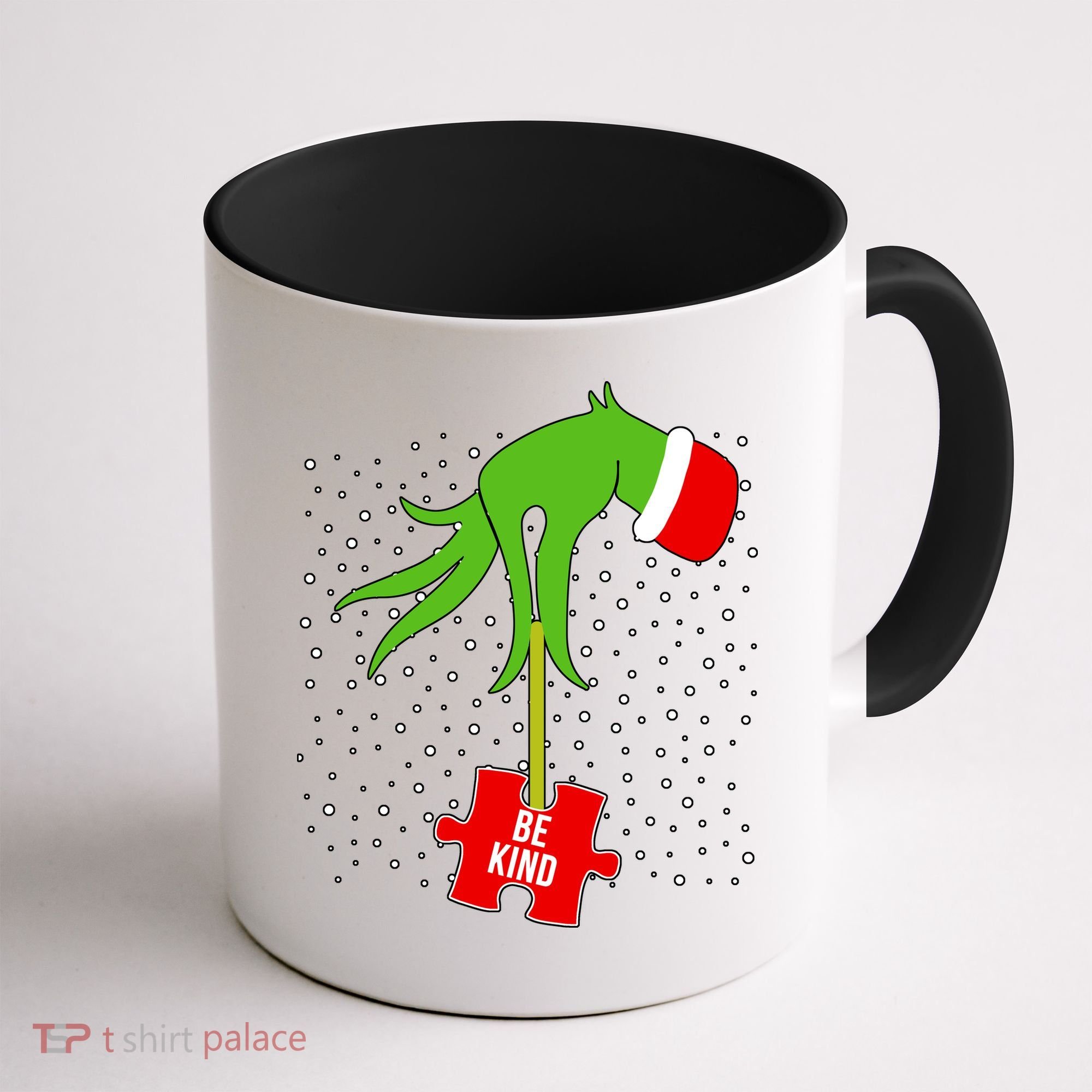 Autism Puzzle Piece Naughty Santa Coffee Mug