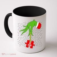 Autism Puzzle Piece Naughty Santa Coffee Mug thumb 0