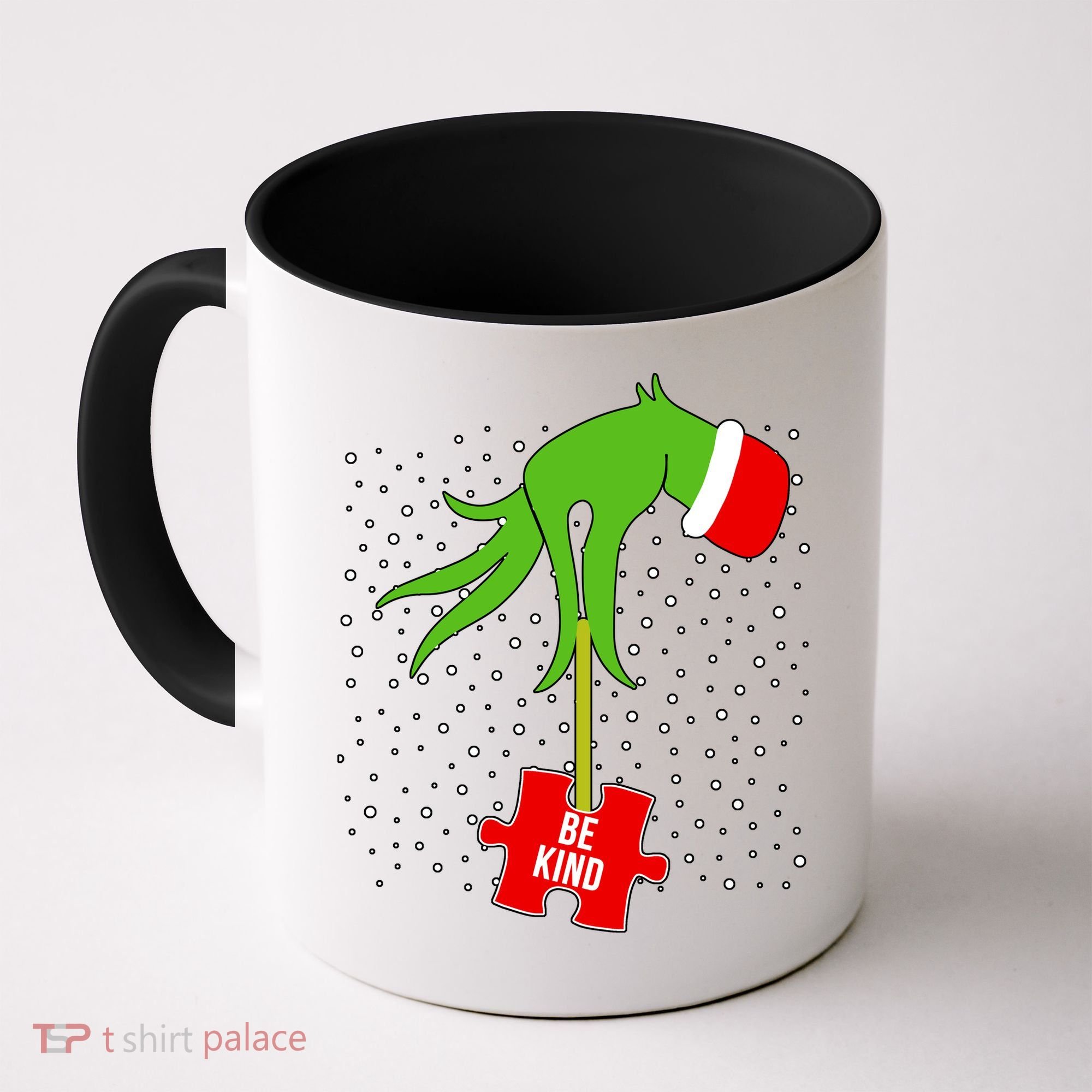 Autism Puzzle Piece Naughty Santa Coffee Mug