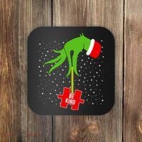 Autism Puzzle Piece Naughty Santa Coaster thumb 0